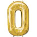 Gold Foil Number Balloon - 0